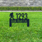 Lawn Address Metal Sign, Bigfoot Metal Address Yard Stake, Address Sign, House Number Sign, Address Sign, Housewarming Gift, Metal Sign