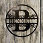 Split Letter Monogram Metal Sign, Split Letter Metal Sign, Monogram, Personalized Metal Sign, Last Name Sign, Metal Name Sign, Custom Gift