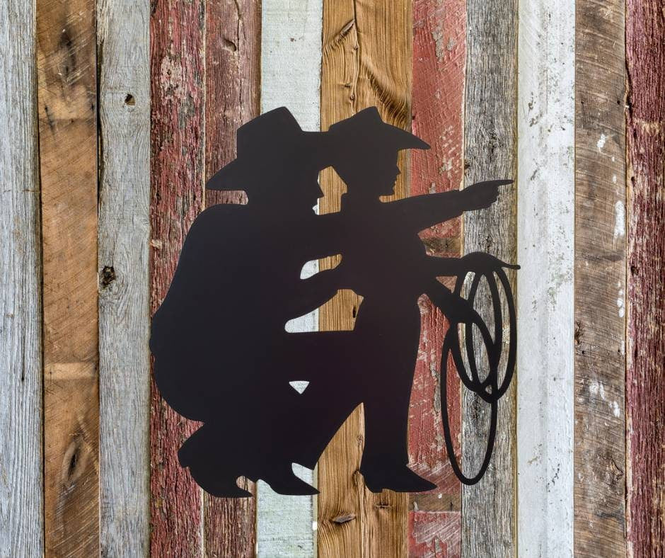 Cowboy and Son Metal Sign, Western Decor, Father's Day, Metal Sign, Cowboy Theme Nursey, Metal Wall Art, Western Signs, Western Decor