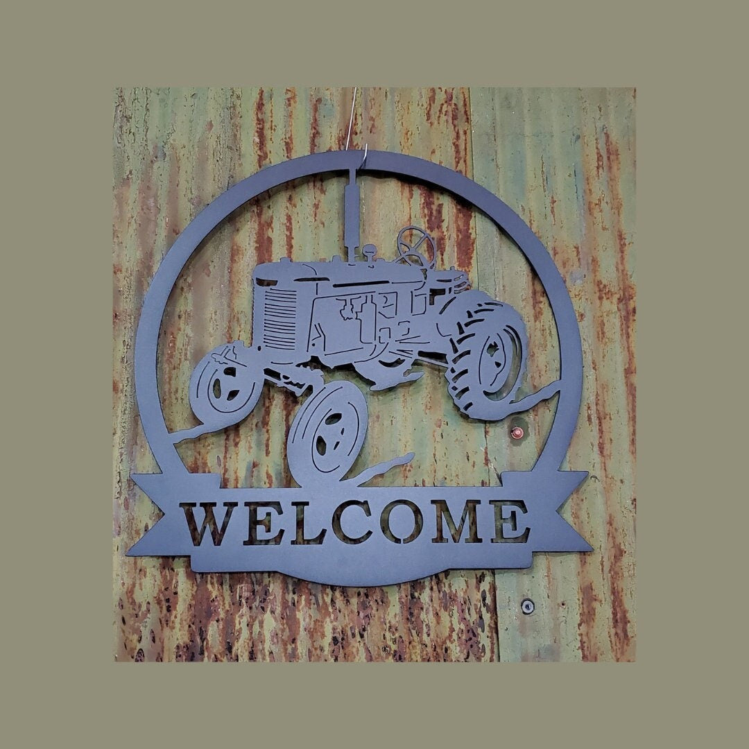 Personalized Metal Sign, Metal Tractor Sign, Tractor Sign, Custom Farm Sign, Personalized Sign, Metal Sign, Antique Tractor, Christmas Gift