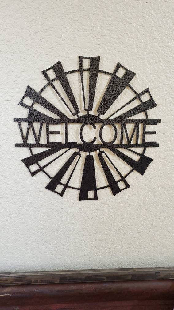 Custom Metal Sign, Metal Windmill, Metal Last Name Sign, Farmhouse Wall Decor, Custom Farm Sign, Metal Sign, Metal Outdoor Sign, Gift