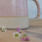 Ceramic Mug in White, Yellow, Pink, Blue and Green