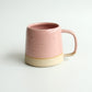 Ceramic Mug in White, Yellow, Pink, Blue and Green