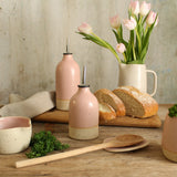 Handmade Pink Ceramic Oil Pourer in Small or Large