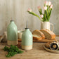 Handmade Green Ceramic Oil Pourer in Small or Large