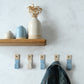 Handmade Pastel Stoneware Wall Hook: Rustic Chic Home Decor