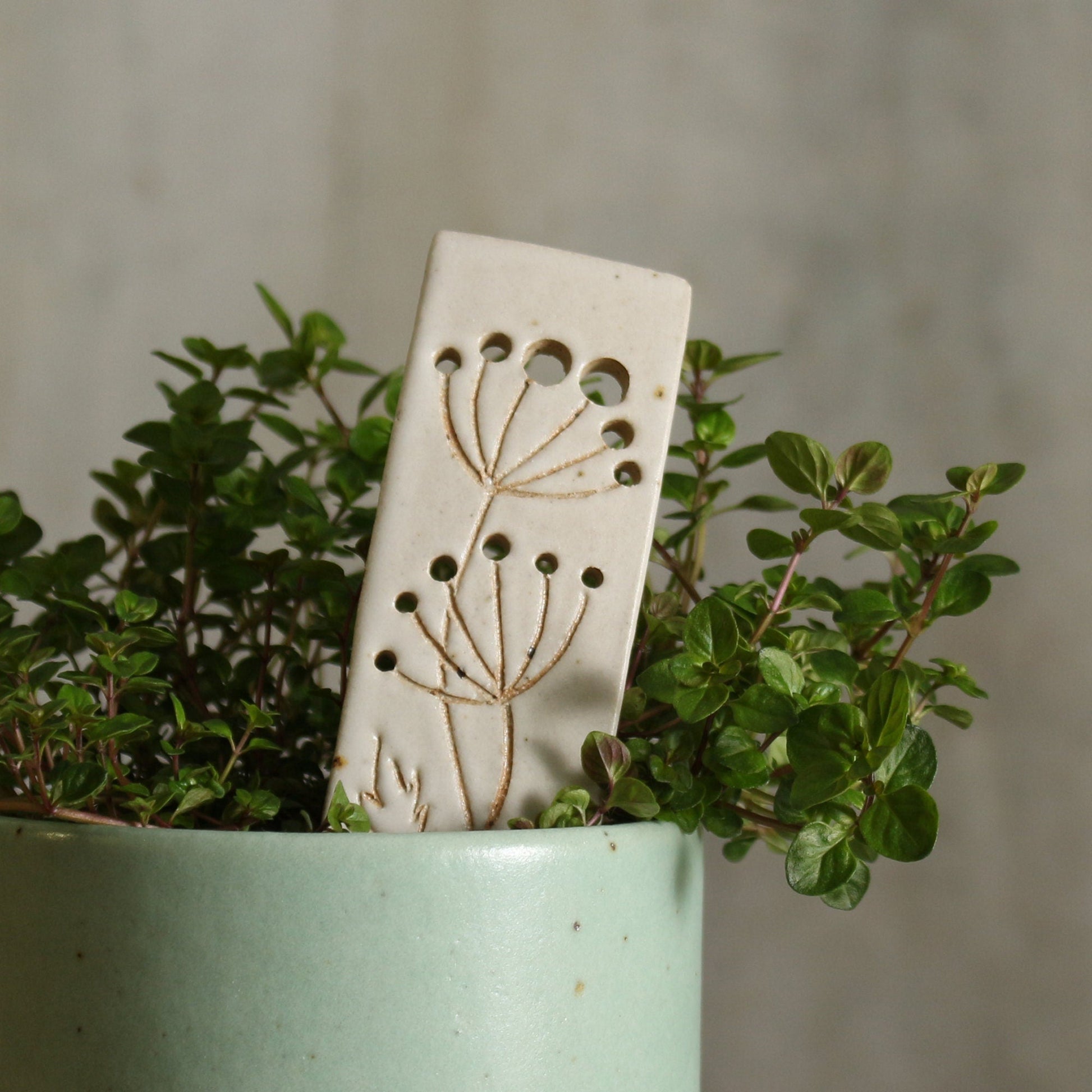 Ceramic Plant Marker Herb Stripper