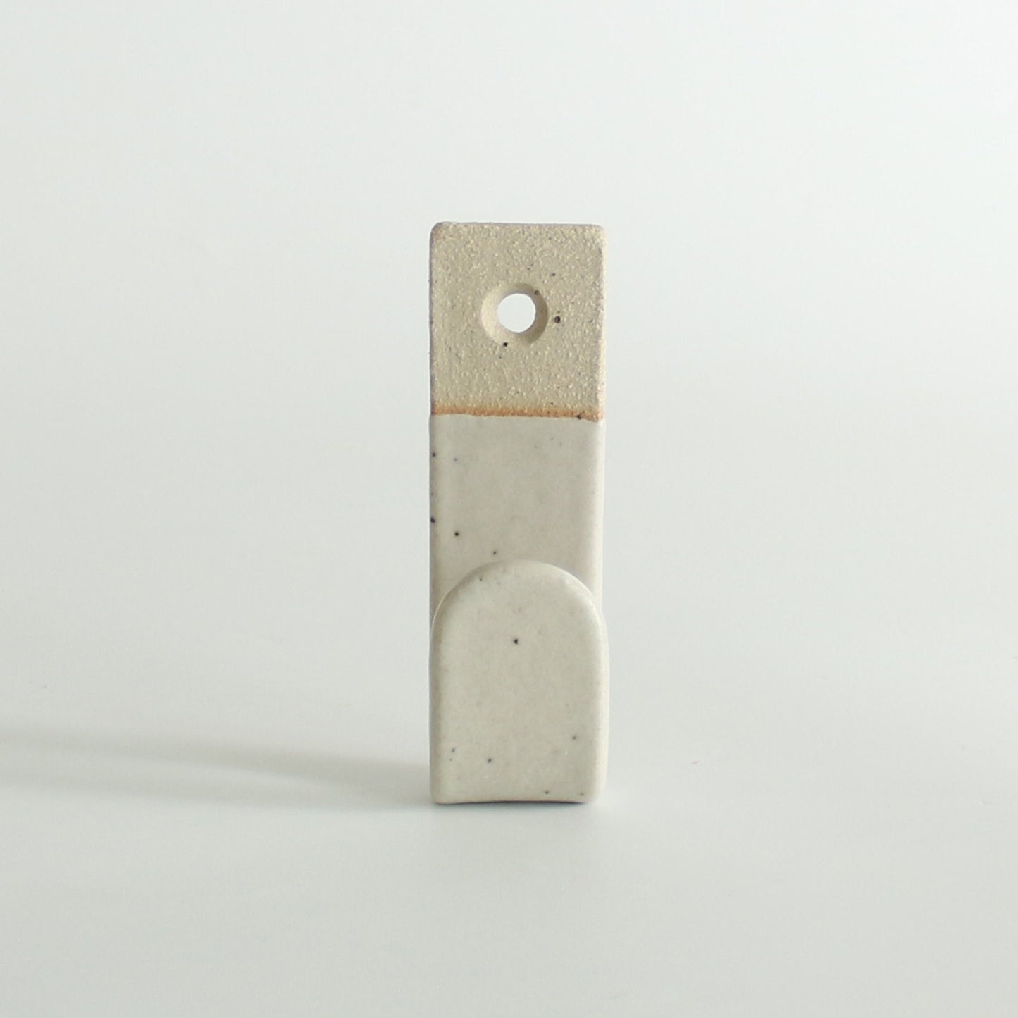 Handmade Pastel Stoneware Wall Hook: Rustic Chic Home Decor