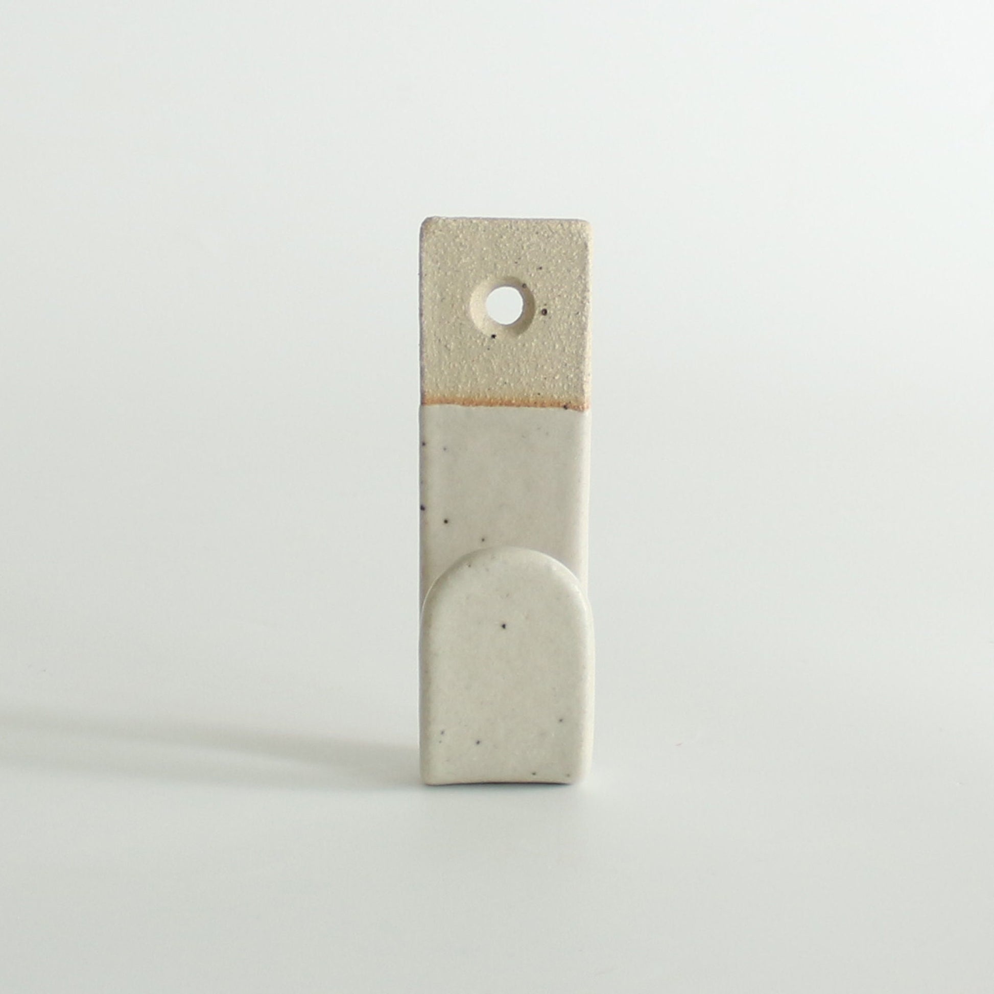 Handmade Pastel Stoneware Wall Hook: Rustic Chic Home Decor