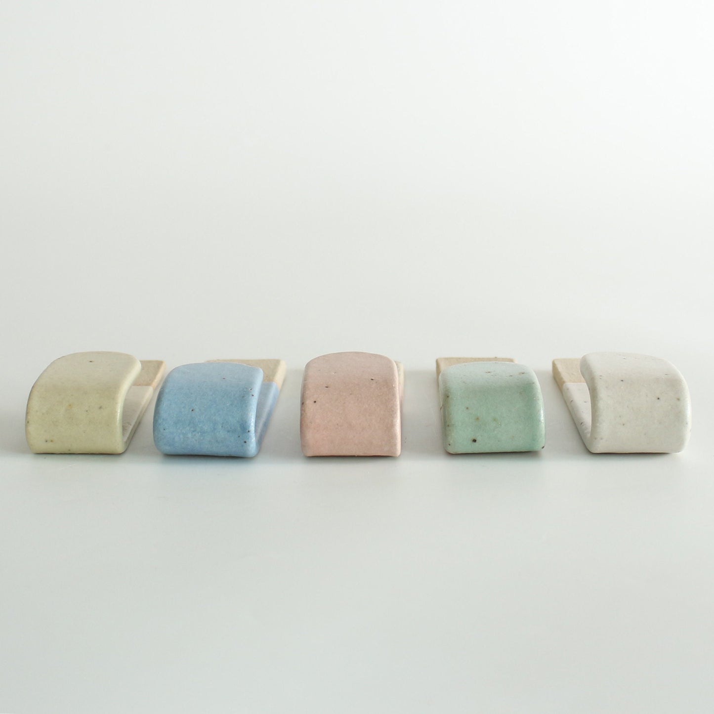 Handmade Pastel Stoneware Wall Hook: Rustic Chic Home Decor