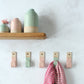 Handmade Pastel Stoneware Wall Hook: Rustic Chic Home Decor