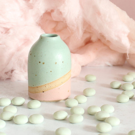 Cotton Candy Ceramic Vases in Mini, Small and Medium