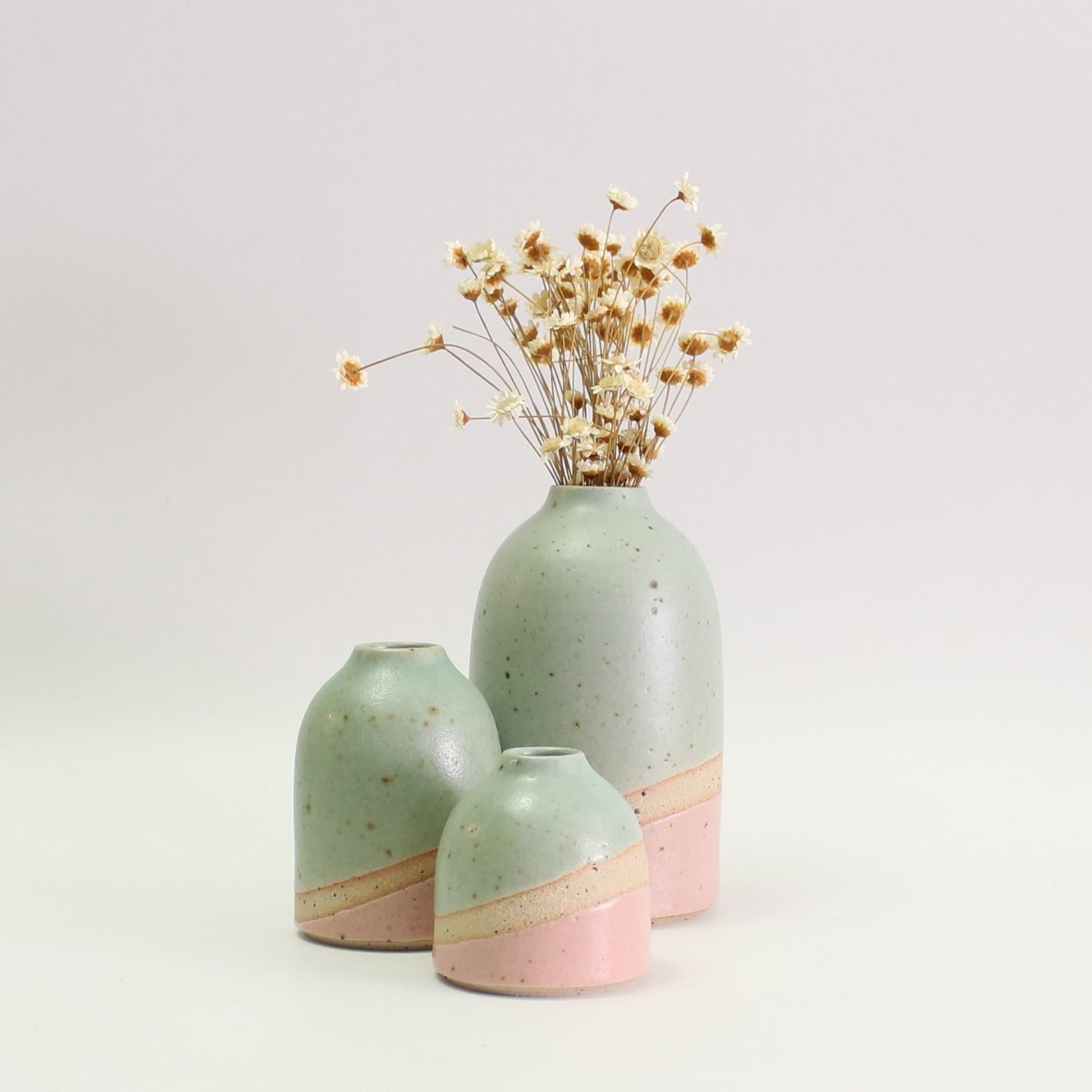Cotton Candy Ceramic Vases in Mini, Small and Medium