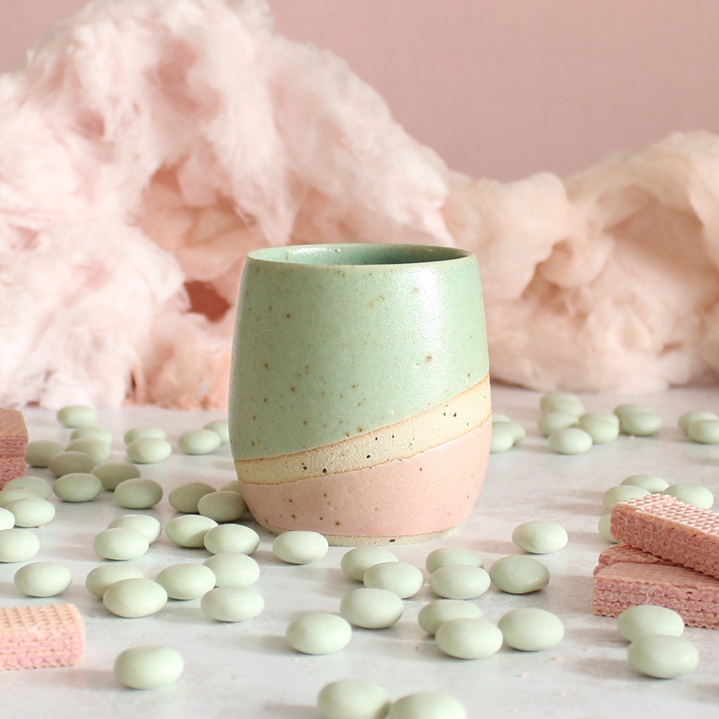 Cotton Candy Ceramic Wine Tumbler, Drinking Cup