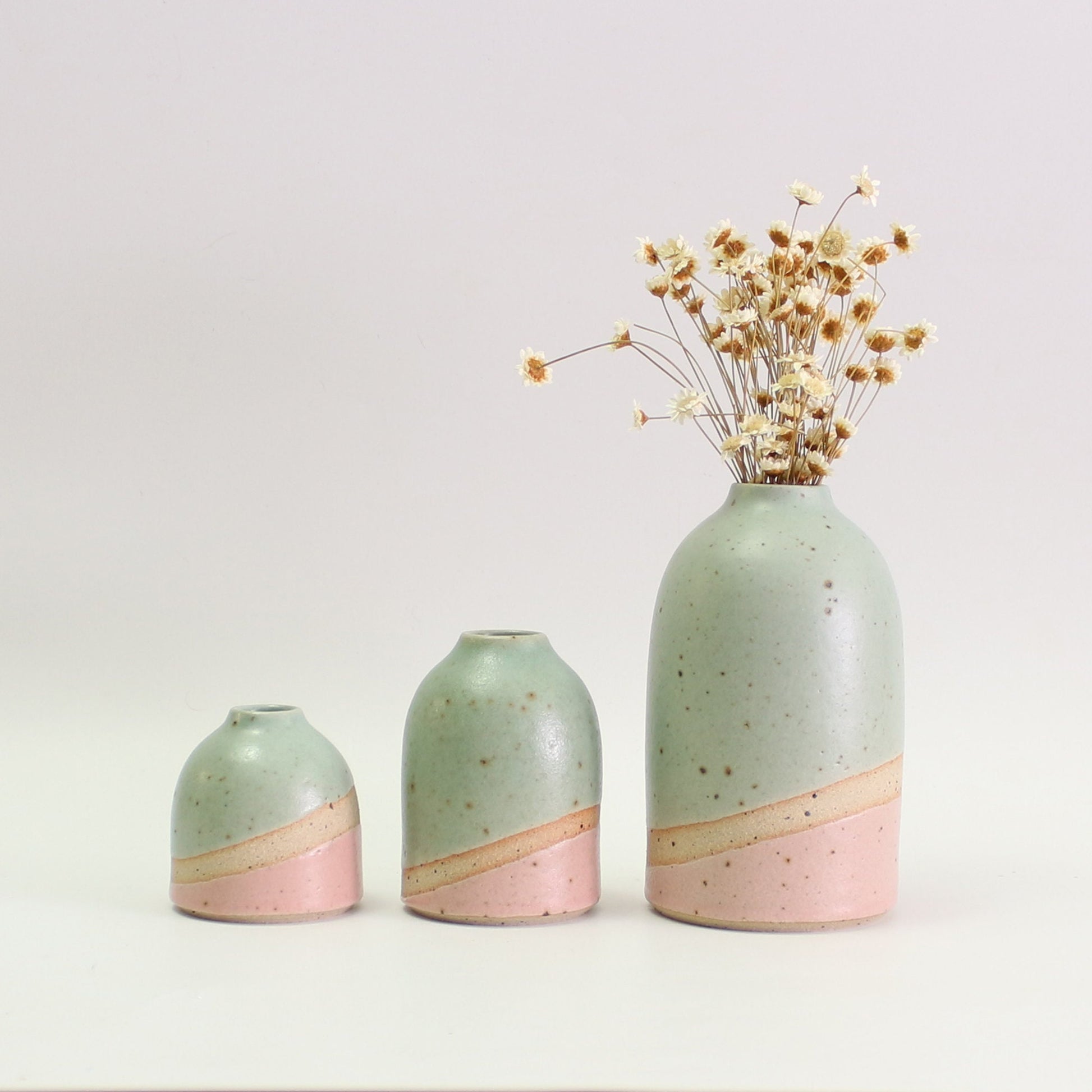 Cotton Candy Ceramic Vases in Mini, Small and Medium