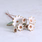 White and Gold Ceramic Flower Bouquet Small