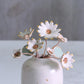 White and Gold Ceramic Flower Bouquet Small